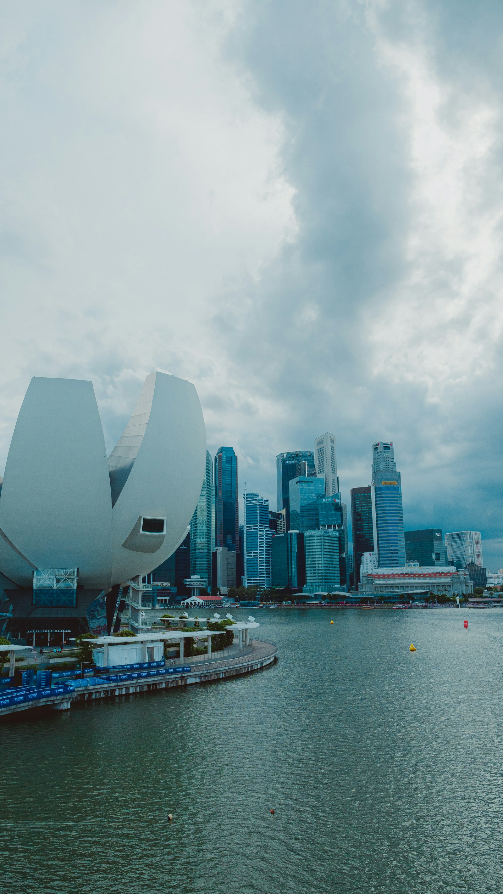 Singapore financial district skyline